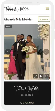 Álbum digital no smartphone